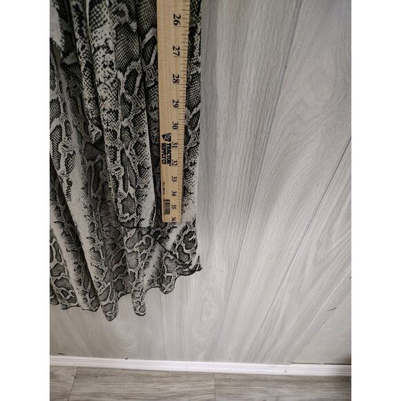 L.I.F.E. Love Is For Eternity Black Snake Print Kimono Bathing Suit Cover Up S - Picture 7 of 9